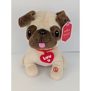 Hallmark Luv Pug Baby Got Back Singing Plush Dog Valentine Stuffed Animal 10"